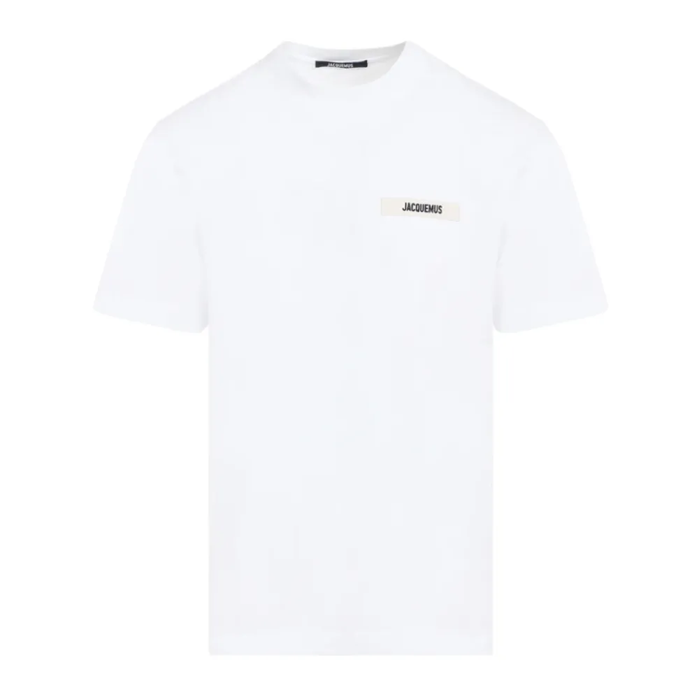 Heren Jacquemus Katoenen T-shirt met Grosgrain Logo