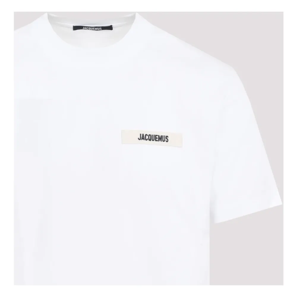 Heren Jacquemus Katoenen T-shirt met Grosgrain Logo