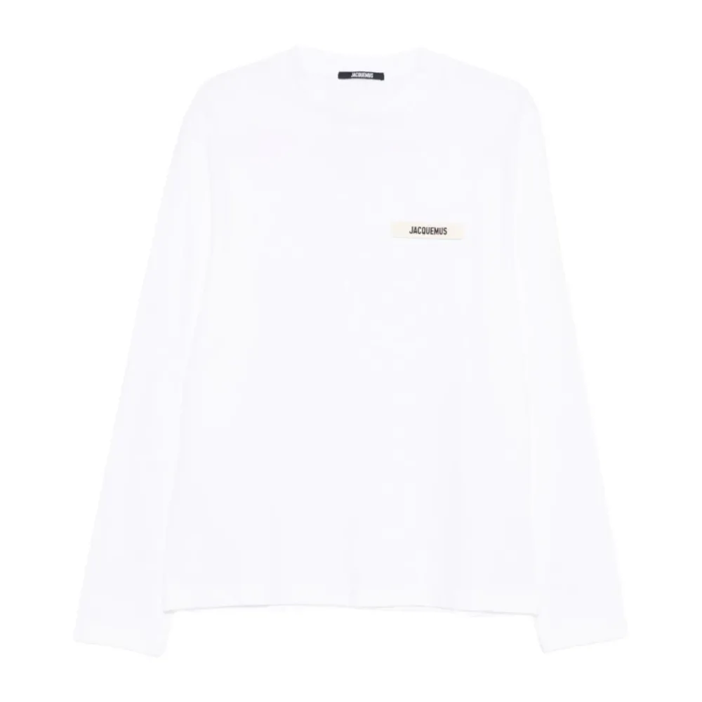 Heren Jacquemus Logo Patch Crew Neck T-shirt