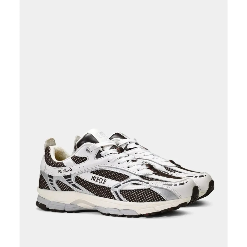 DAMES Mercer Amsterdam Wit Zilver Re-Run Sneakers
