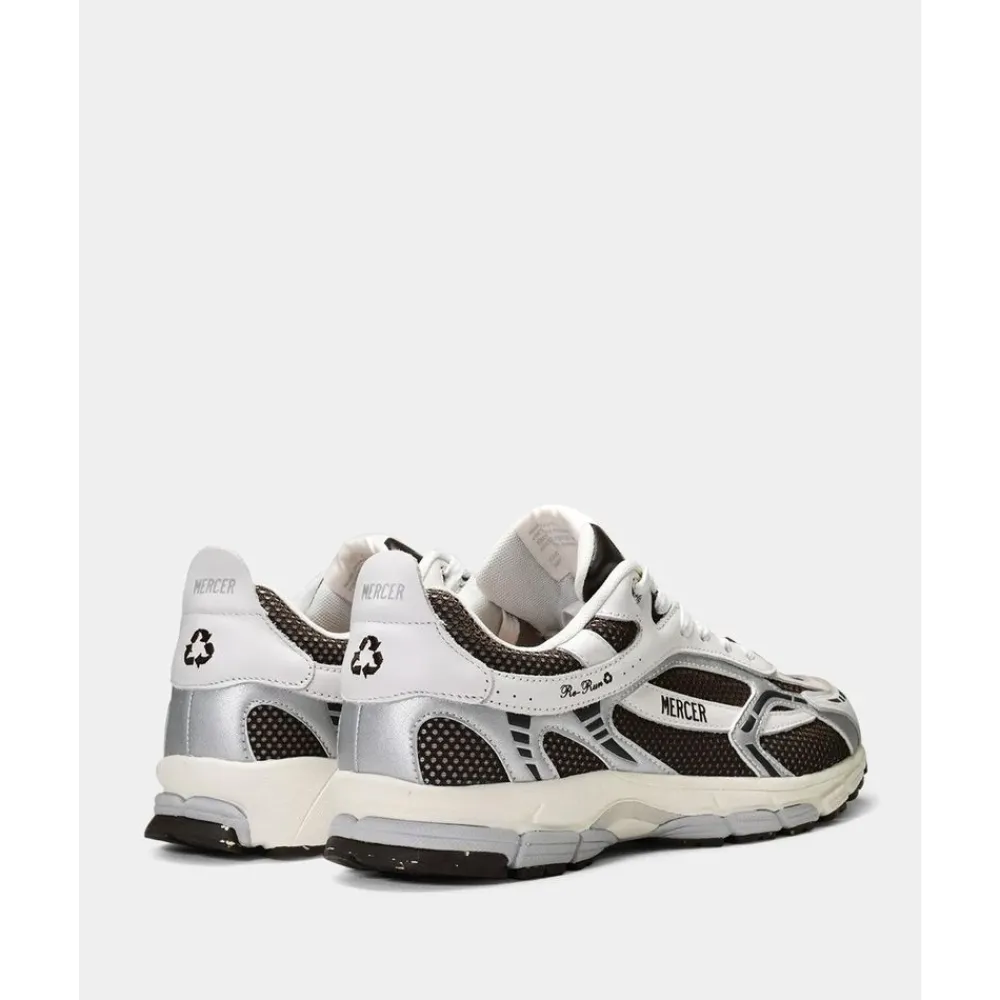 DAMES Mercer Amsterdam Wit Zilver Re-Run Sneakers