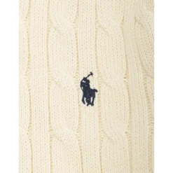 Polo Ralph Lauren Bovenkleding^Witte Cable Knit Sweater met Pony Borduurwerk