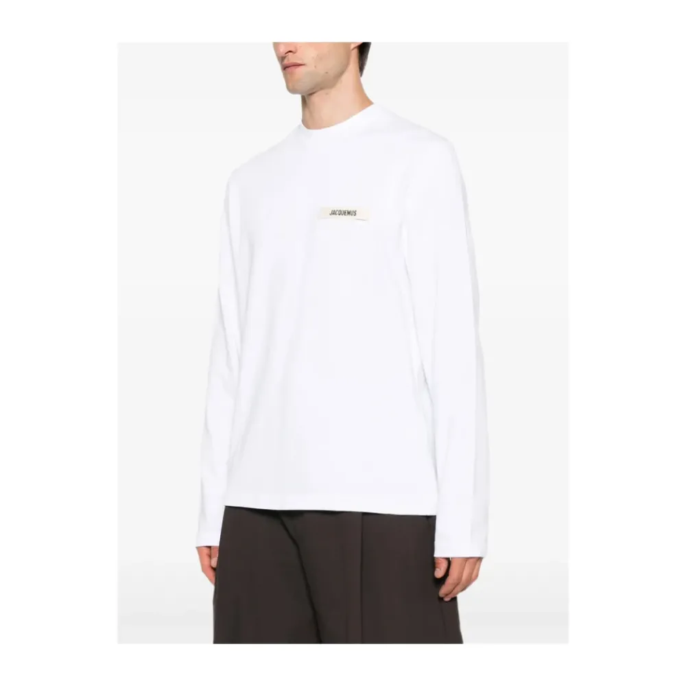 Heren Jacquemus Shirts^te Crew Neck Lange Mouwen T-shirt