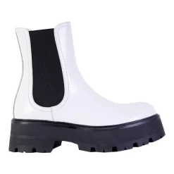 DAMES Alexander McQueen Chelseaboots^Witte en e leren Chelsea laarzen