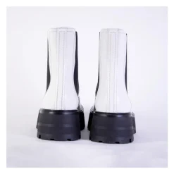 DAMES Alexander McQueen Chelseaboots^Witte en e leren Chelsea laarzen