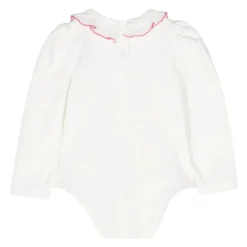 Monnalisa Bodysuits & Sets^te Katoenen Jersey Top met Ruchekraag