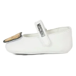 Moschino Ballerina'S^te Leren Ballerina's met Teddybeer Patch
