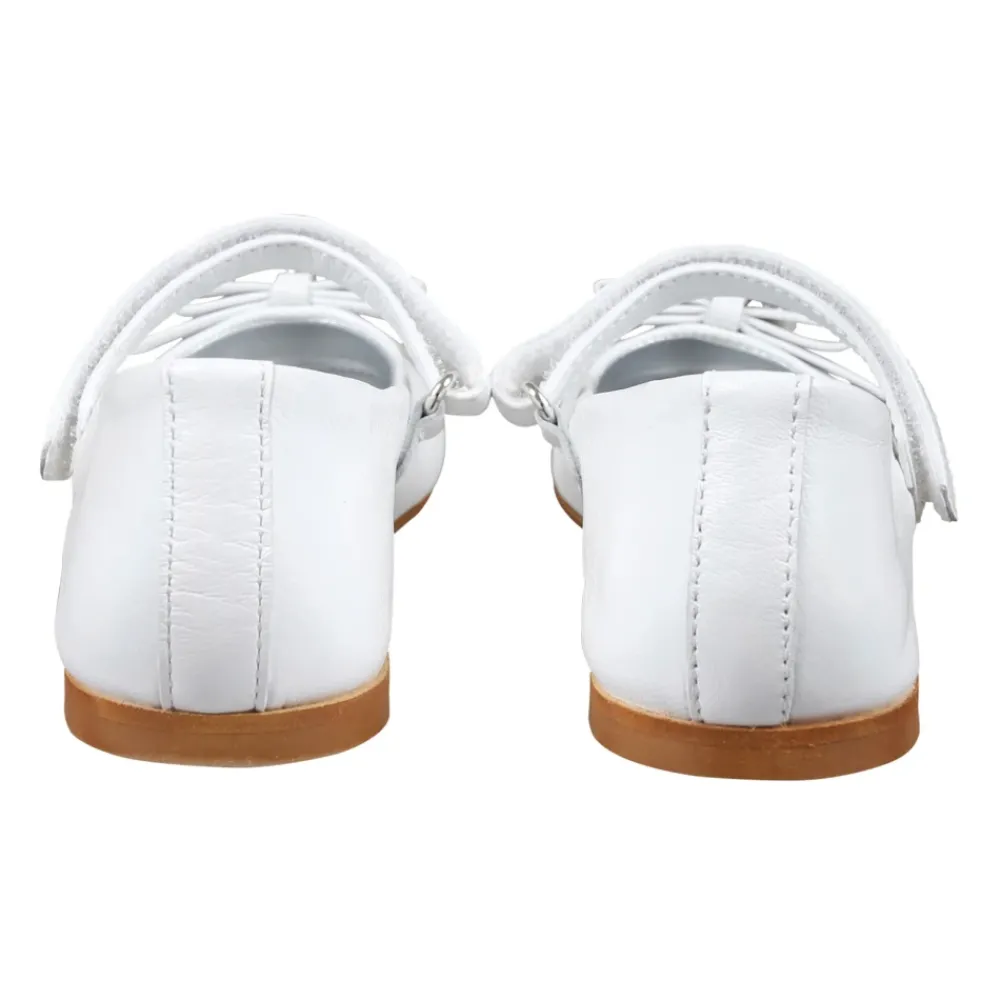 Monnalisa Ballerina'S^te Leren Ballet Flats met Enkelband