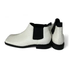 DAMES Vic Matié Chelseaboots^te leren enkellaars reptielpatroon