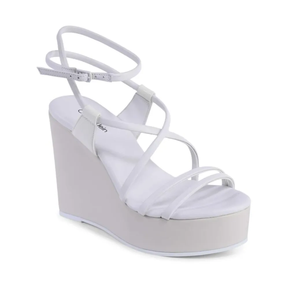 DAMES Calvin Klein Sleehakken^te leren sleehak sandalen