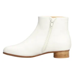 Maison Margiela te Leren Vierkante Neus Schoenen met Rits