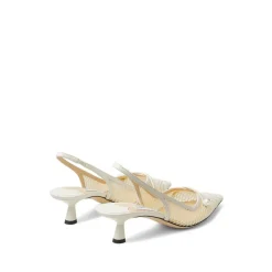 DAMES Jimmy Choo te Mesh Lage Hak Slingback Schoenen