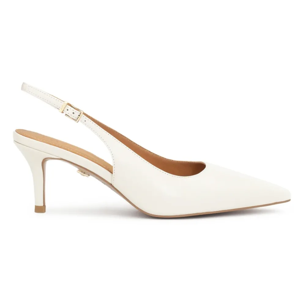DAMES Kazar te pumps met open hiel uit de Trouwcollectie