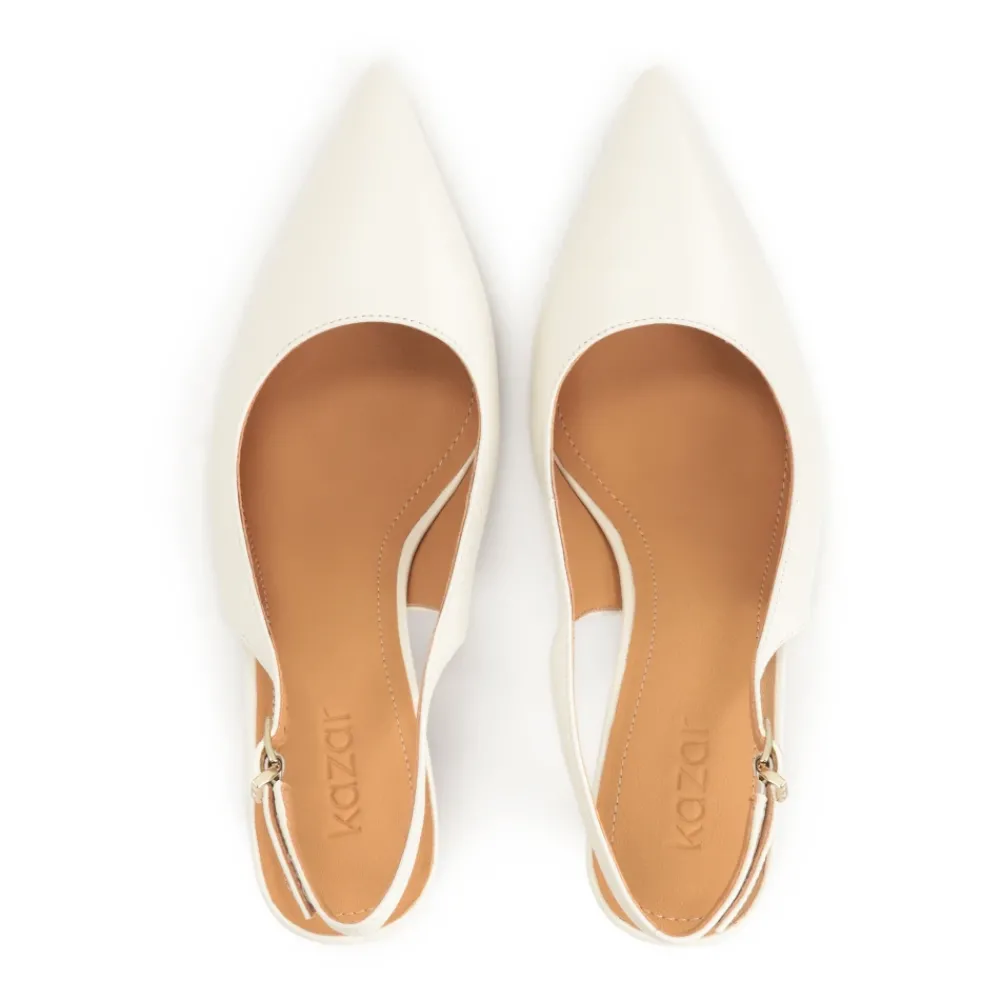 DAMES Kazar te pumps met open hiel uit de Trouwcollectie