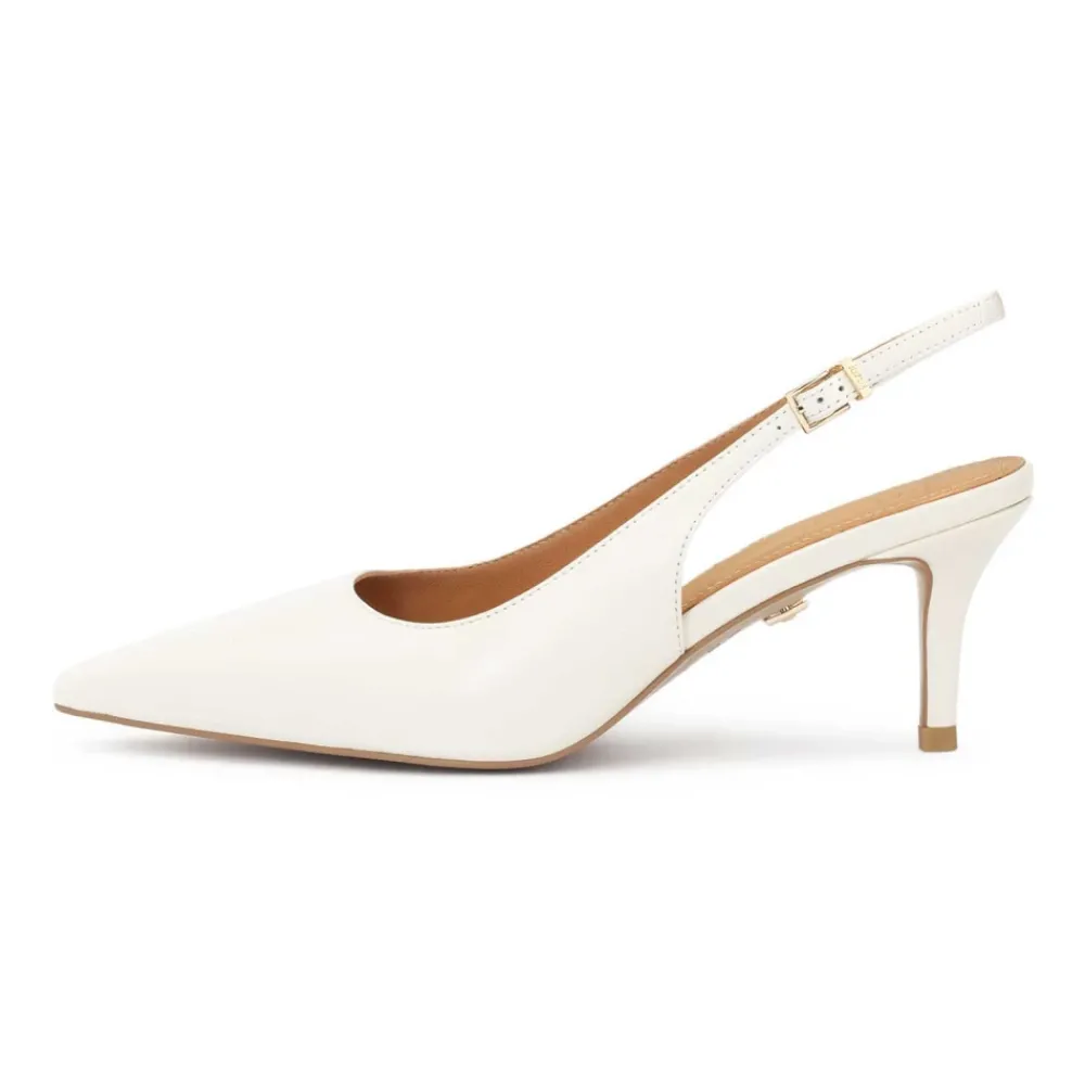 DAMES Kazar te pumps met open hiel uit de Trouwcollectie