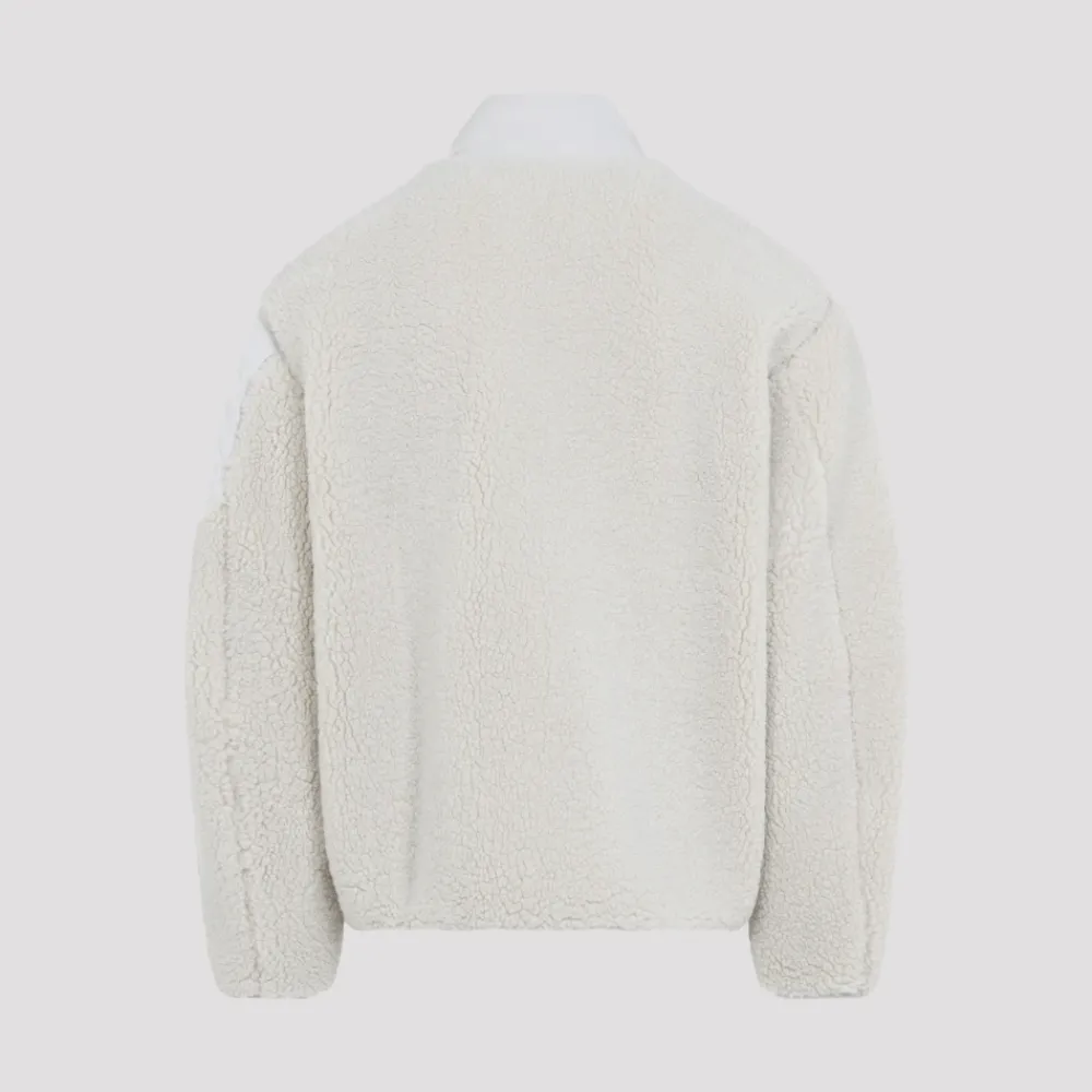 Moose Knuckles Outdoorjassen^Witte Saglek Jas met Harige Details