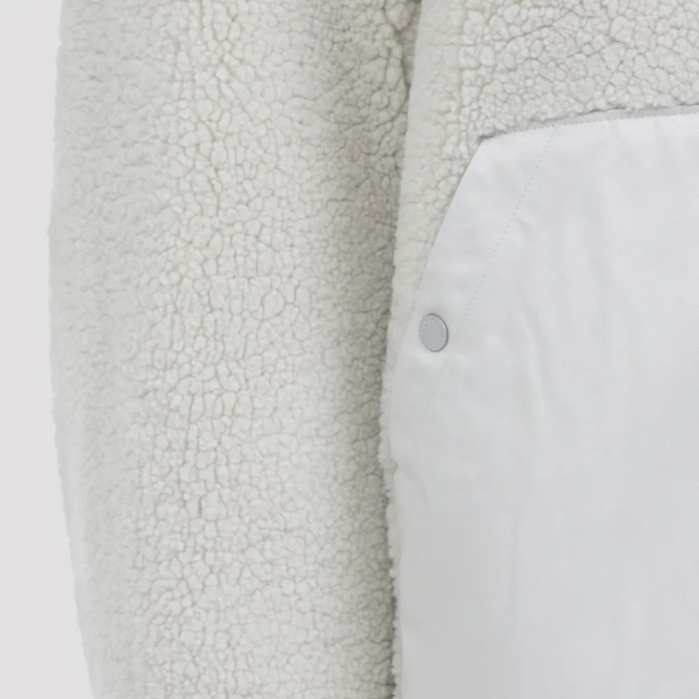 Moose Knuckles Outdoorjassen^Witte Saglek Jas met Harige Details