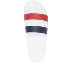 Heren Moncler te Slide Sandalen met Logoband