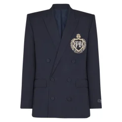 Heren Balmain Wollen blazer met kristal patch