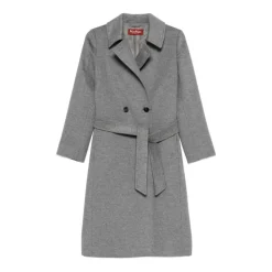 DAMES Max Mara Studio Wollen drap jas met dubbele kraag