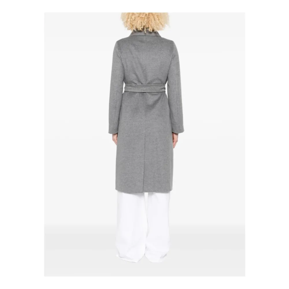 DAMES Max Mara Studio Wollen drap jas met dubbele kraag