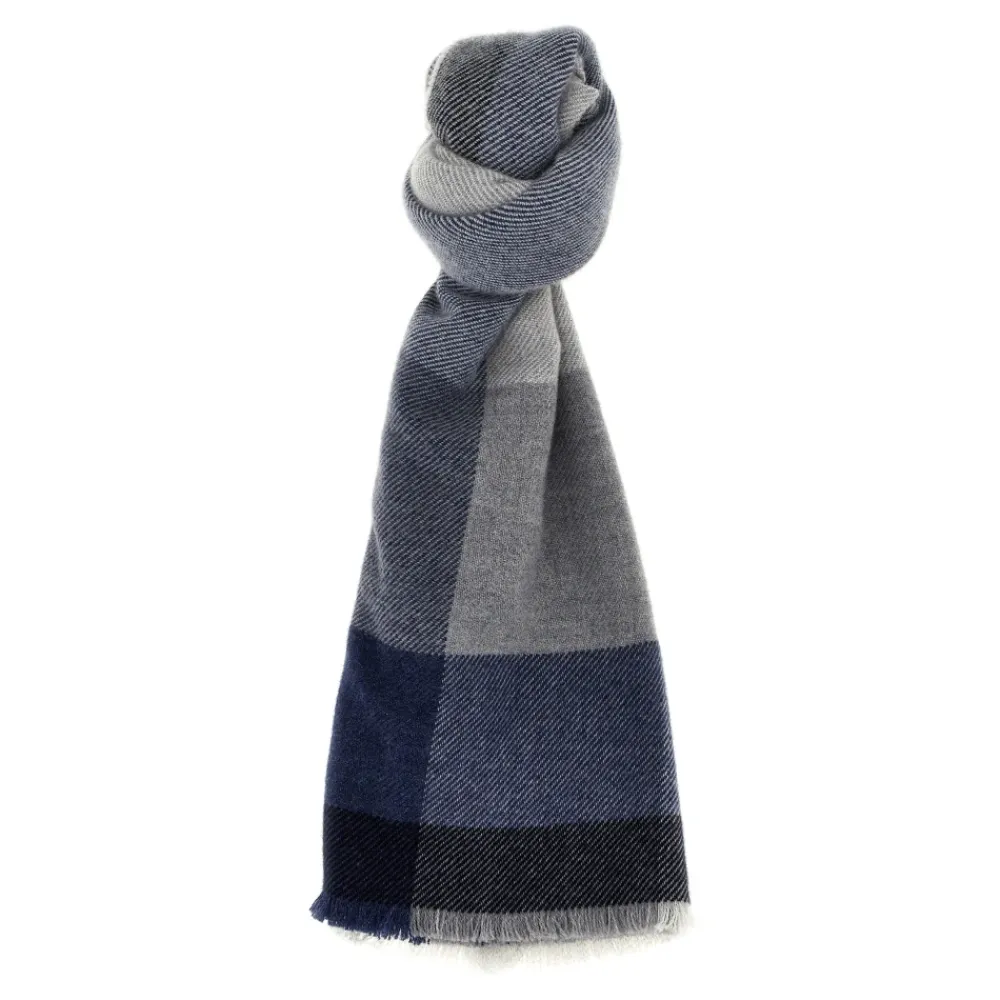 Heren Brunello Cucinelli Sjaals^Wollen en kasjmier geruite twill sjaal