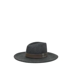 DAMES Peserico Wollen Fedora met Brede Rand