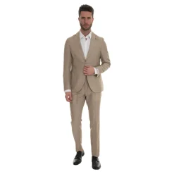 Heren Paoloni Wollen Linnen Jas met Zakken