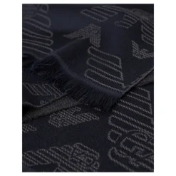 DAMES Emporio Armani Wollen sjaal met jacquard adelaar over het hele oppervlak