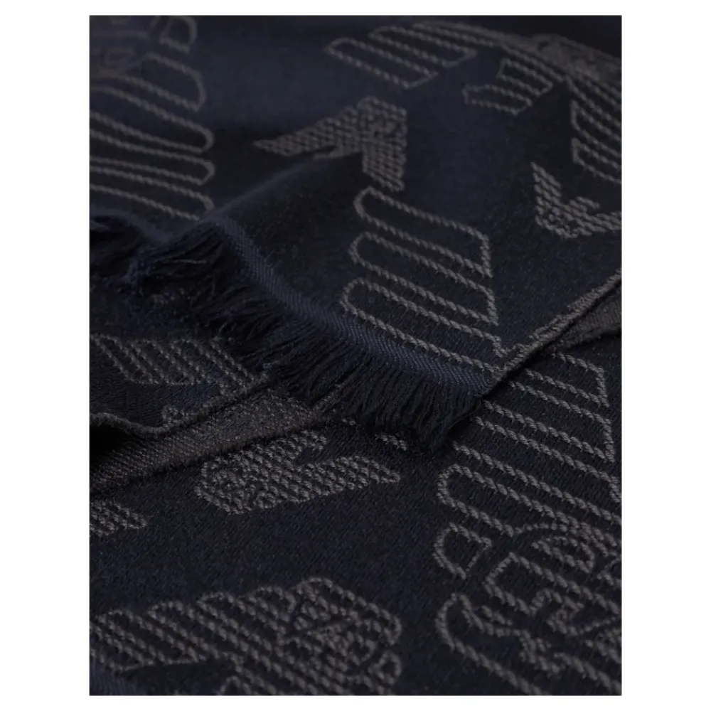 DAMES Emporio Armani Wollen sjaal met jacquard adelaar over het hele oppervlak