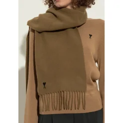 DAMES Ami Paris Sjaals|Sjaals^Wollen sjaal met logo