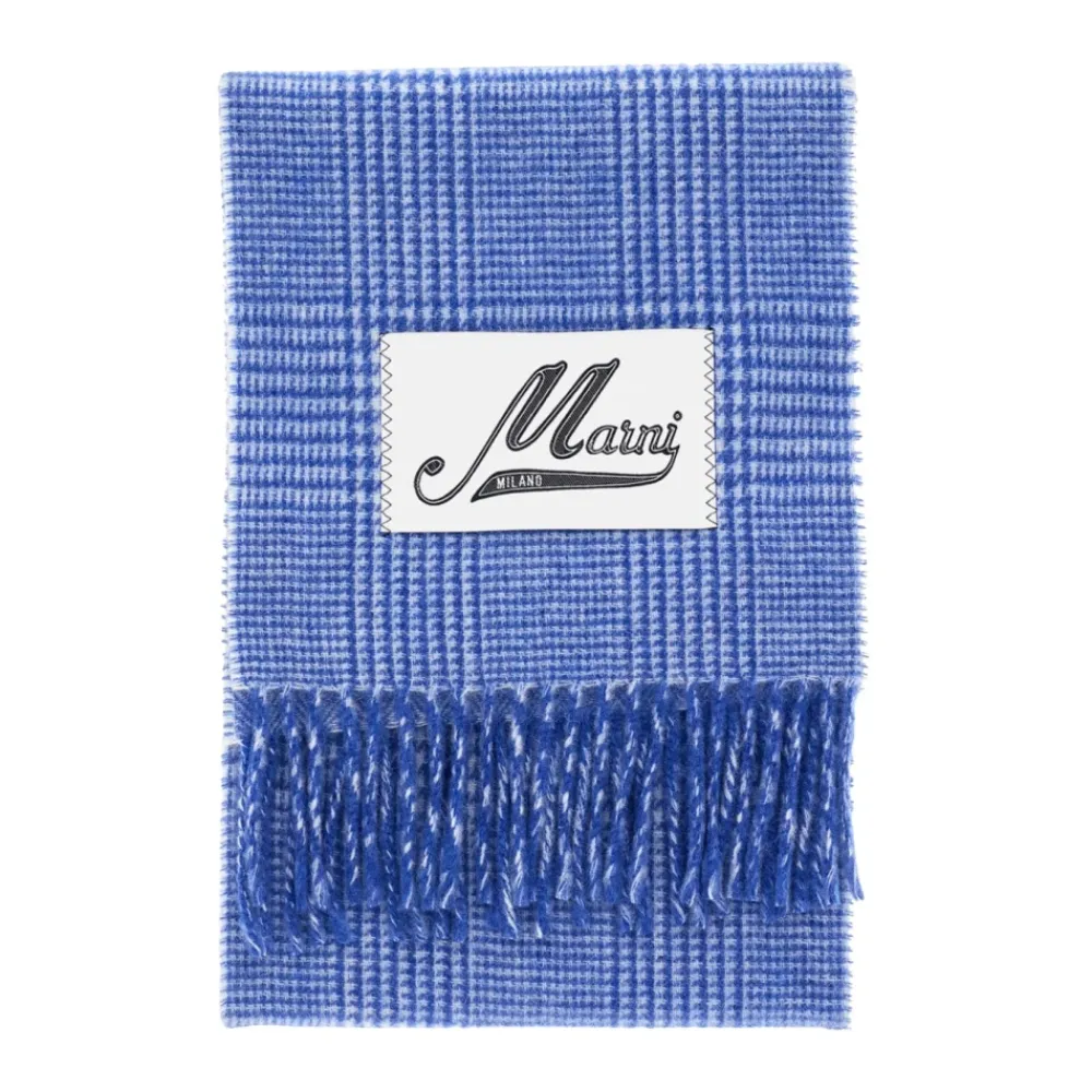 DAMES Marni Wollen sjaal met logolabel