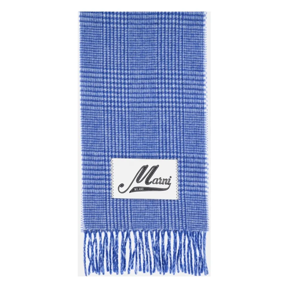 DAMES Marni Wollen sjaal met logolabel