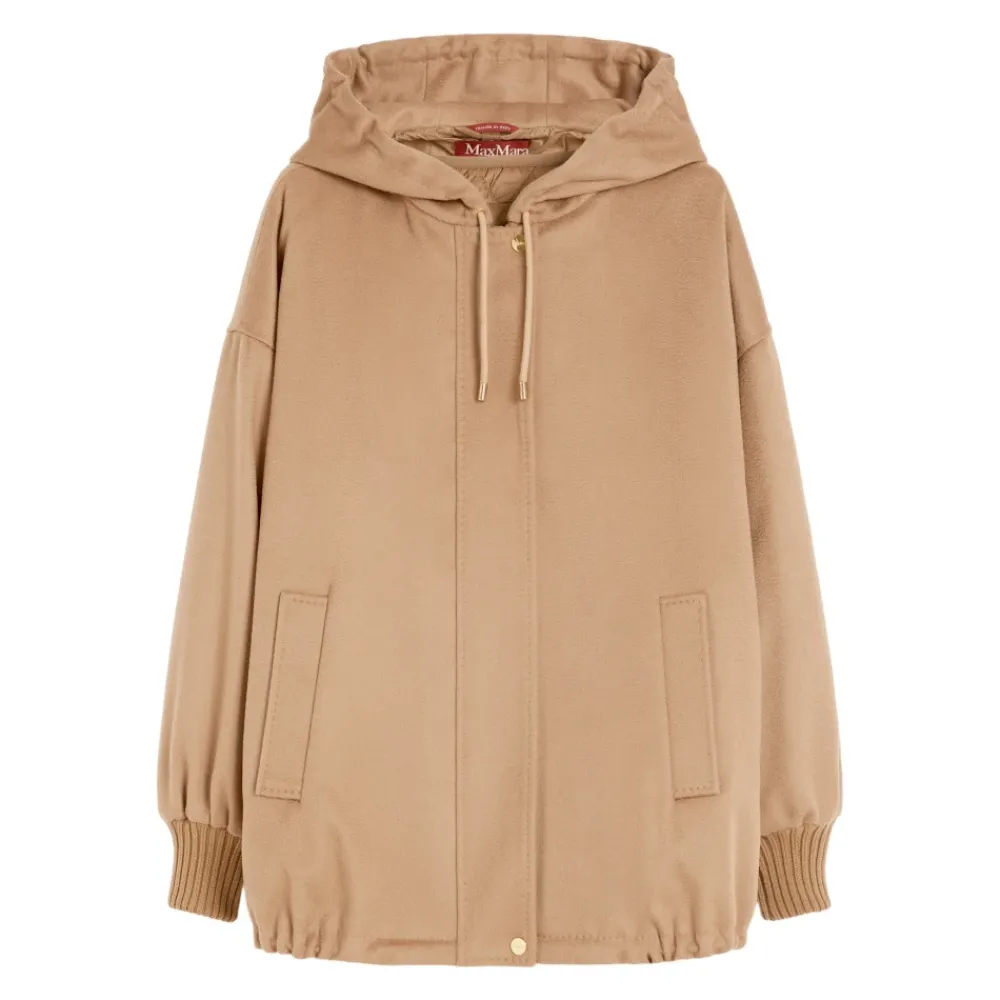 DAMES Max Mara Studio Wollen Sweatshirt met Afneembare Gewatteerde Voering