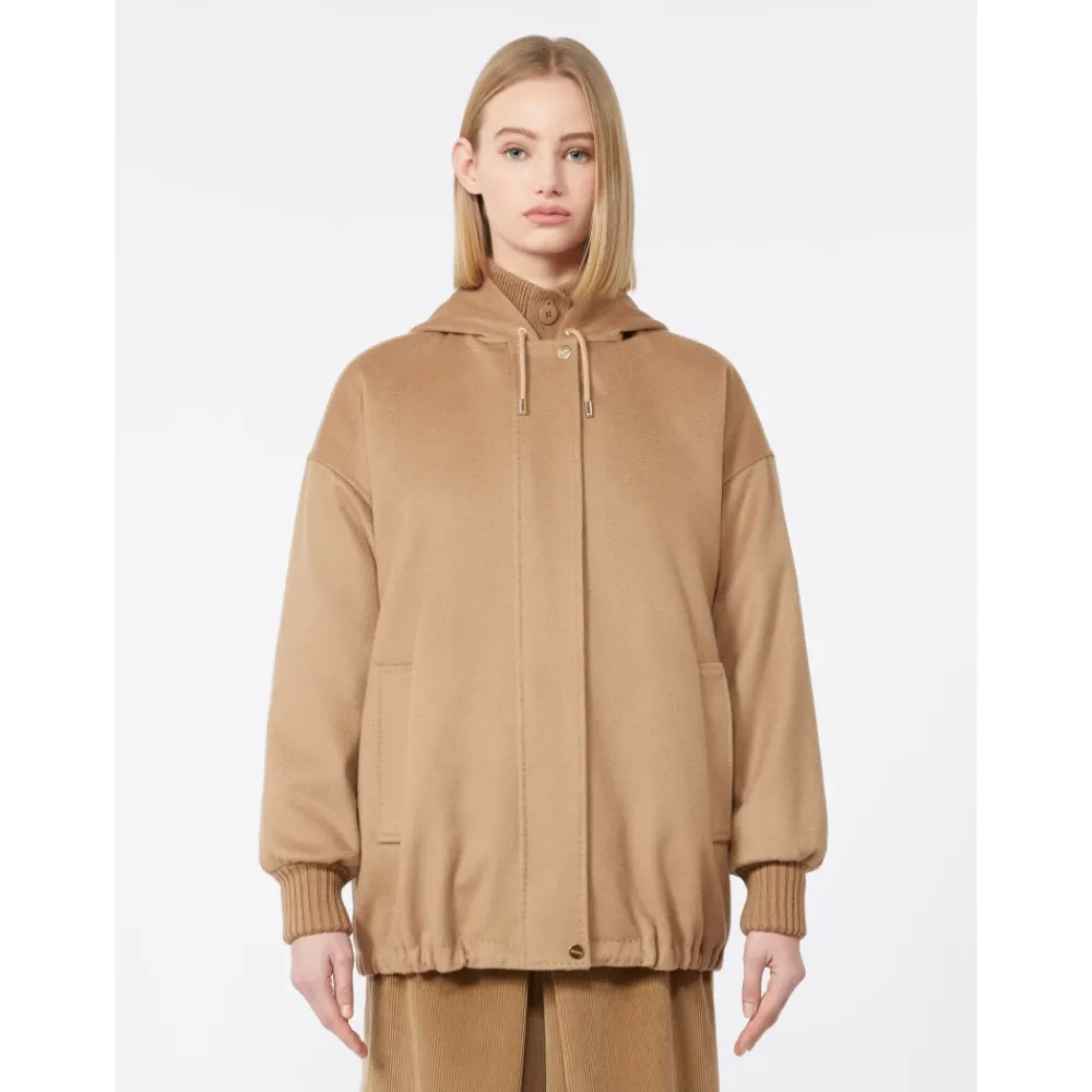 DAMES Max Mara Studio Wollen Sweatshirt met Afneembare Gewatteerde Voering