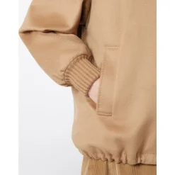 DAMES Max Mara Studio Wollen Sweatshirt met Afneembare Gewatteerde Voering