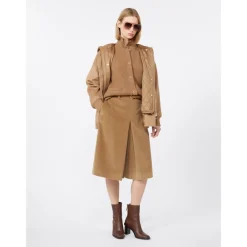 DAMES Max Mara Studio Wollen Sweatshirt met Afneembare Gewatteerde Voering