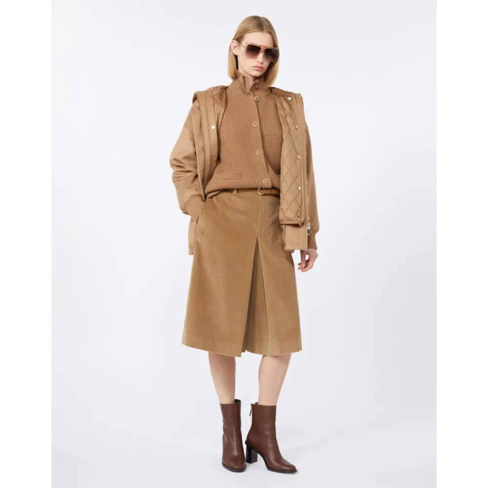 DAMES Max Mara Studio Wollen Sweatshirt met Afneembare Gewatteerde Voering