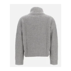 DAMES Lisa Yang Truien & Vesten^Wollen trui met col, lange mouwen en ribbels