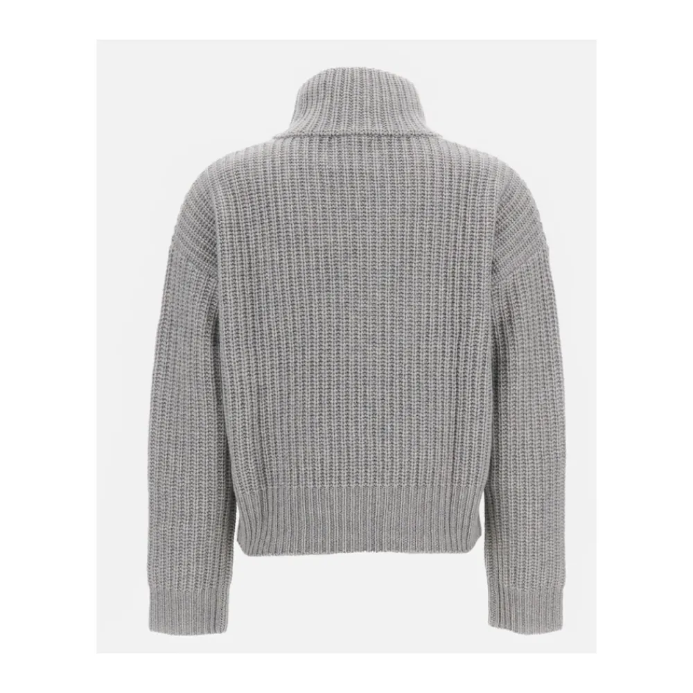 DAMES Lisa Yang Truien & Vesten^Wollen trui met col, lange mouwen en ribbels