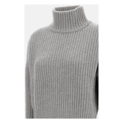 DAMES Lisa Yang Truien & Vesten^Wollen trui met col, lange mouwen en ribbels