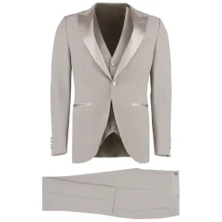 Heren Canali Kostuums^Wollen Tweedelig Pak