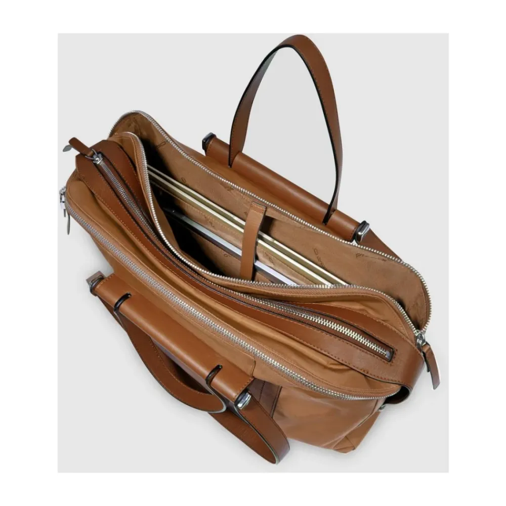 DAMES Piquadro Women's computer tote with iPad® compartment, RFID and shock absorbing protection