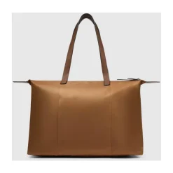 DAMES Piquadro Laptoptassen^Women's foldable laptop bag in fabric and leather