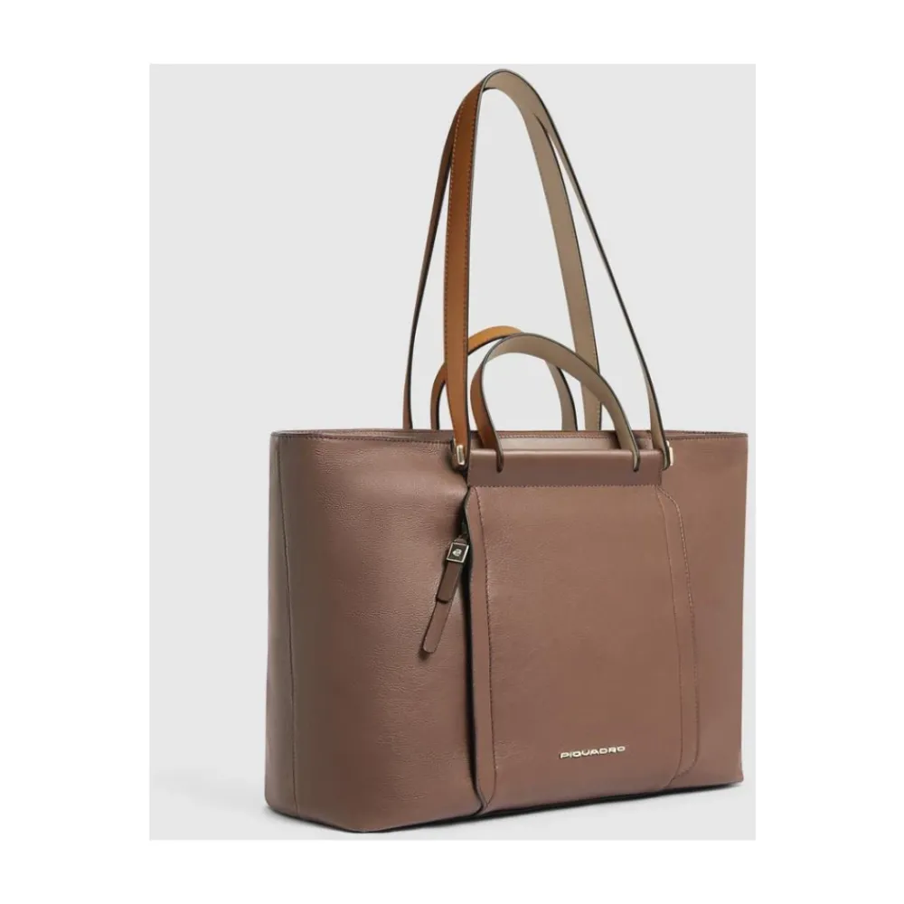 DAMES Piquadro Laptoptassen^Women's laptop and iPad® tote with shock absorbing and RFID protection