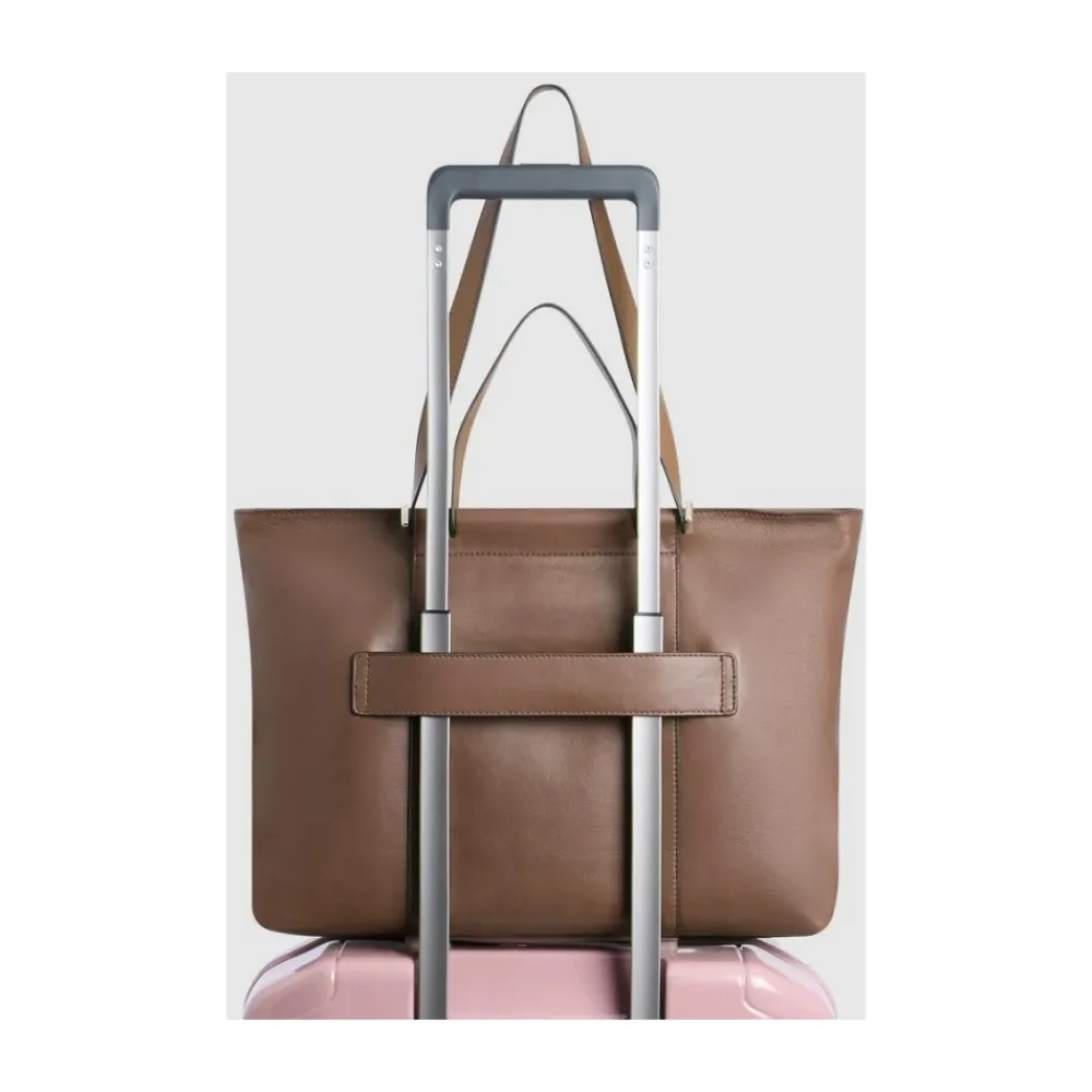 DAMES Piquadro Laptoptassen^Women's laptop and iPad® tote with shock absorbing and RFID protection