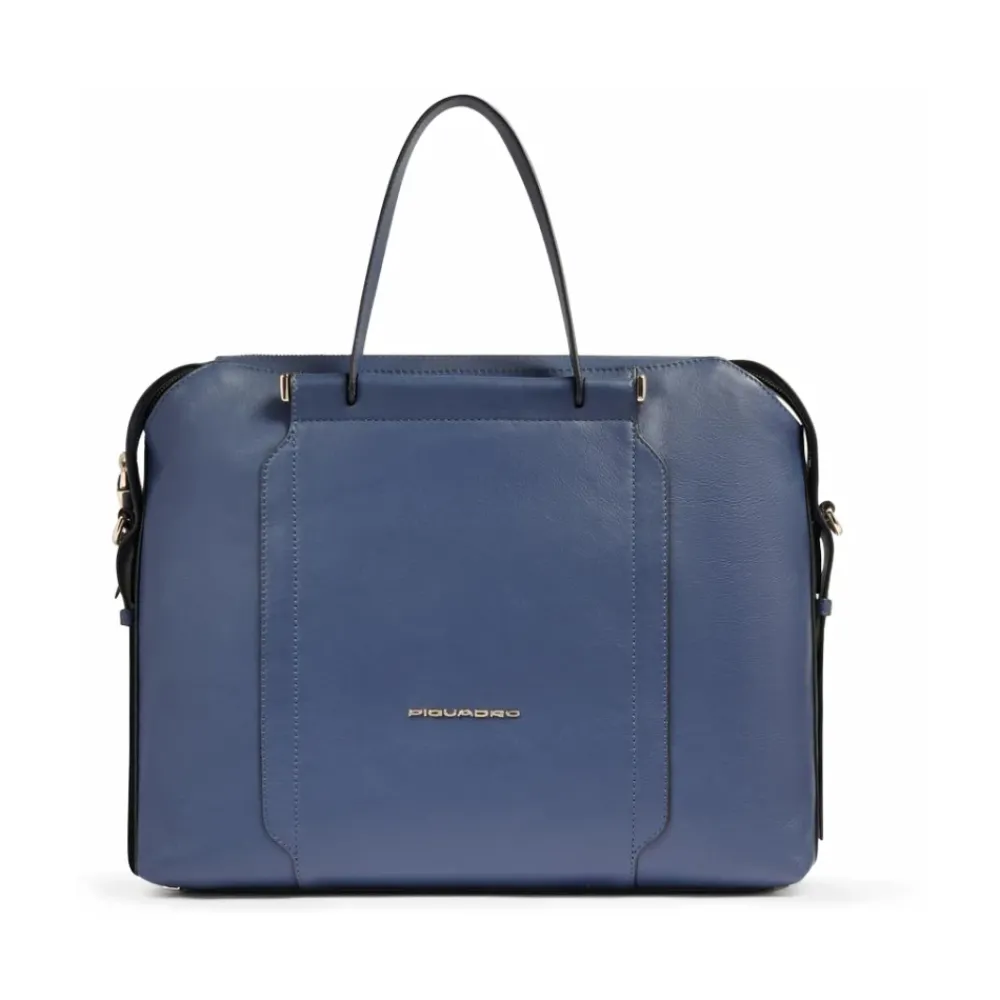 DAMES Piquadro Laptoptassen^Women's laptop and Pad® bag with two dividers,RFID and shock absorbing protection