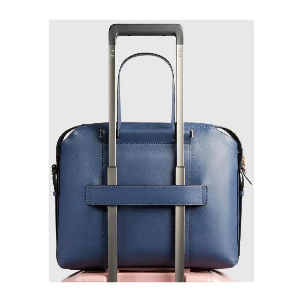 DAMES Piquadro Laptoptassen^Women's laptop and Pad® bag with two dividers,RFID and shock absorbing protection