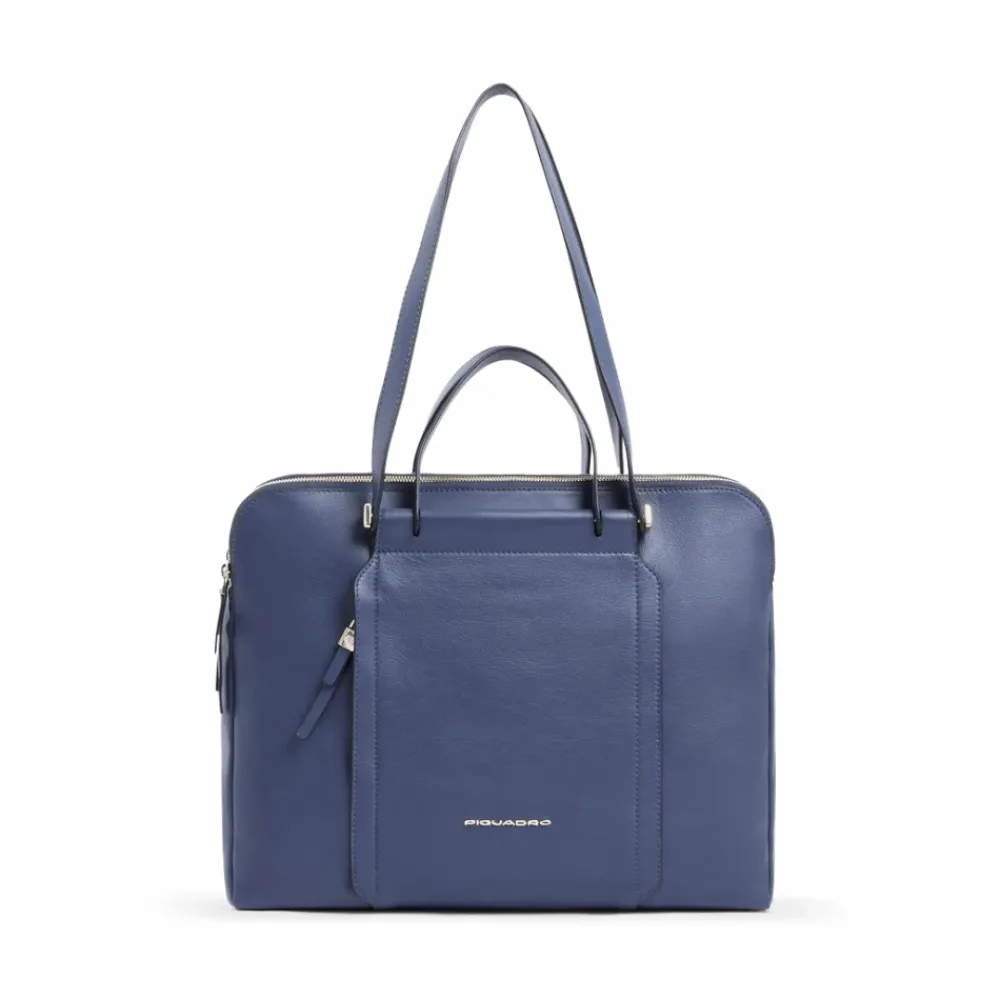 DAMES Piquadro Women's laptop and Pad® bag with two dividers,RFID and shock absorbing protection