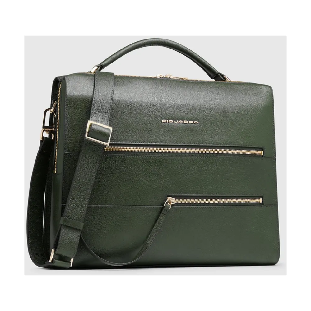 DAMES Piquadro Laptoptassen^Women's laptop bag with iPad® compartment, shock absorbing and RFID protection